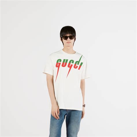 shirt gucci con stampa scarpe|T.